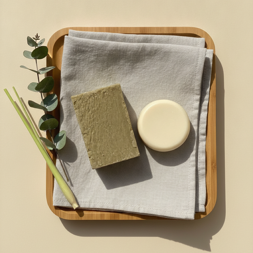 Pack Pelo & Cuerpo · Champú sólido de Romero + Hidratante